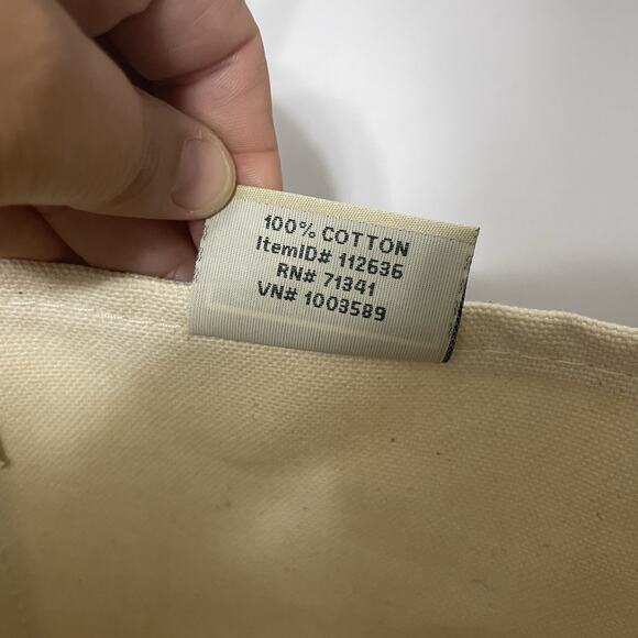 LL Bean Boat and Tote Canvas Bag Meduim USA Teal Blue Embroidered MiMi -See Pics - Picture 15 of 16